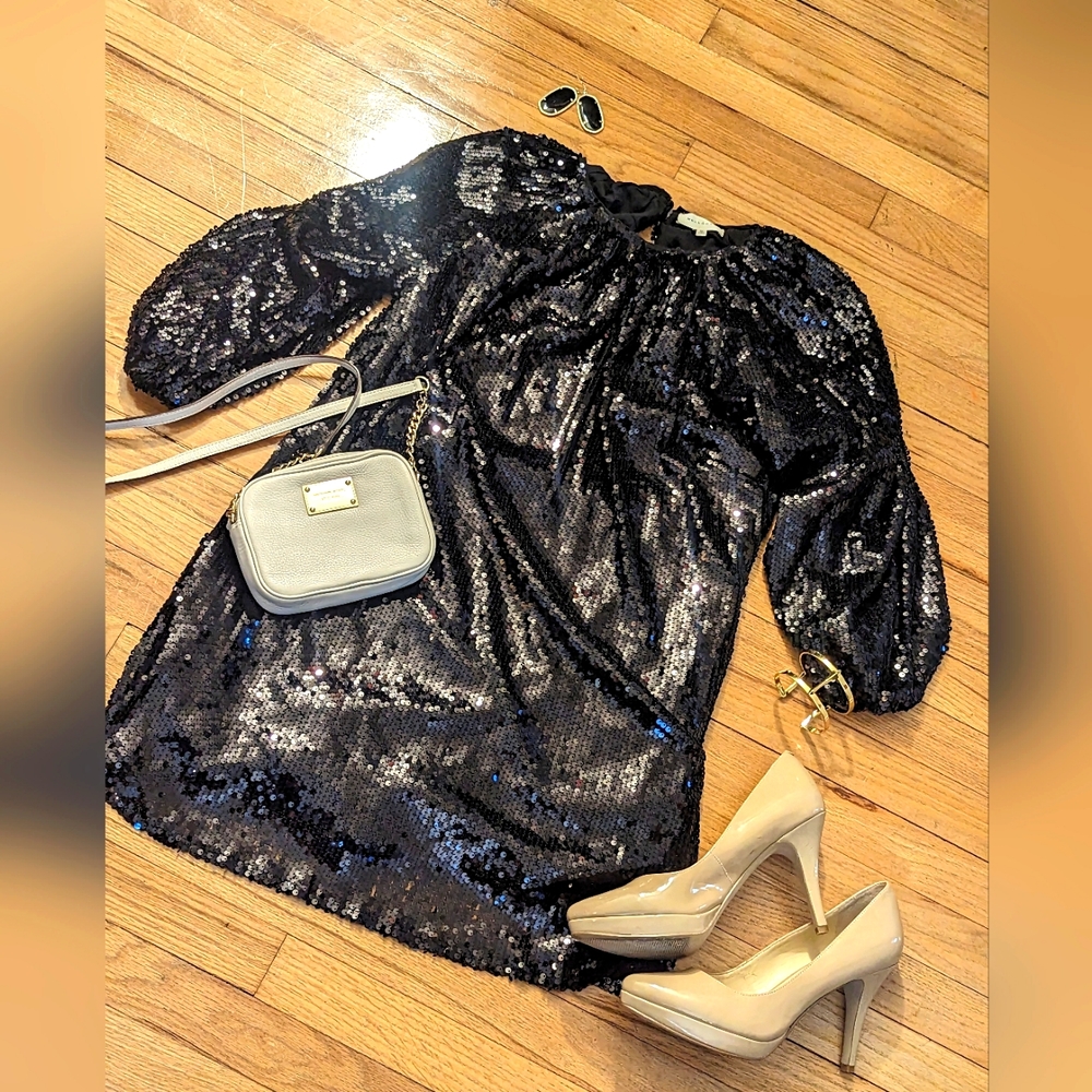 NWOT Women's sequin Medium black party dress